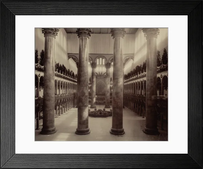 Framed Print : Interior Courtyard, U.S. Pension Building, Washington D.C. between 1850 and 1875. Creator: Unknown Framed Print : Interior Courtyard, U.S. Pension Building, Washington D.C. between 1850 and 1875. Creator: Unknown