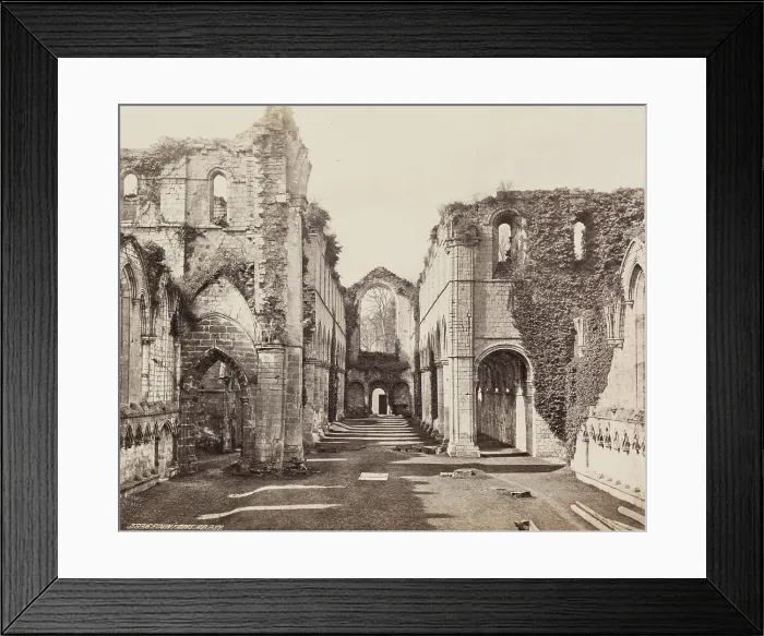 Framed Print : Fountains Abbey, between 1870 and 1880. Creator: Francis Frith Framed Print : Fountains Abbey, between 1870 and 1880. Creator: Francis Frith