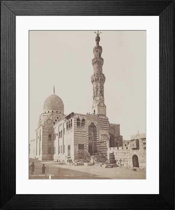 Framed Print : Mosque of Kait Bey before Restoration, Cairo, c1882. Creator: Pascal Sebah Framed Print : Mosque of Kait Bey before Restoration, Cairo, c1882. Creator: Pascal Sebah