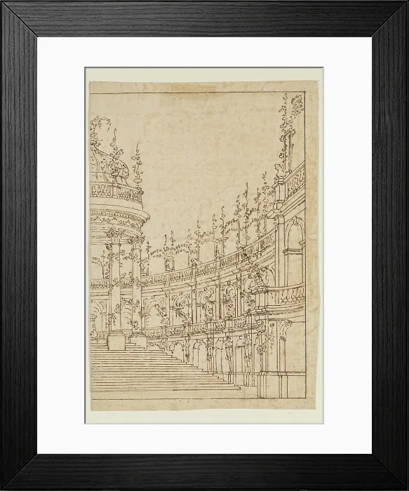 Framed Print : The Temple of Flora, 18th century. Creator: Bernardino Galliari Framed Print : The Temple of Flora, 18th century. Creator: Bernardino Galliari