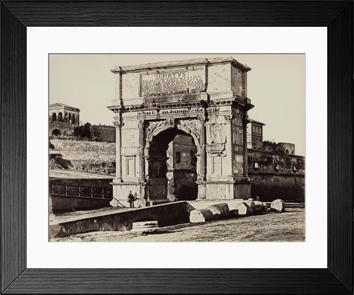 Framed Print : Arch of Titus, between 1852 and 1864. Creator: Tommaso Cuccioni Framed Print : Arch of Titus, between 1852 and 1864. Creator: Tommaso Cuccioni