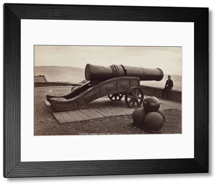 Framed Print : Man with Cannon, Edinburgh Castle, between 1870 and 1880. Creator: George Washington Wilson Framed Print : Man with Cannon, Edinburgh Castle, between 1870 and 1880. Creator: George Washington Wilson