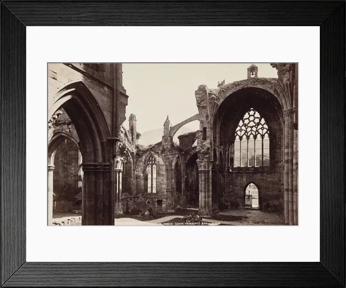 Framed Print : South Transept, Melrose Abbey, between 1870 and 1880. Creator: George Washington Wilson