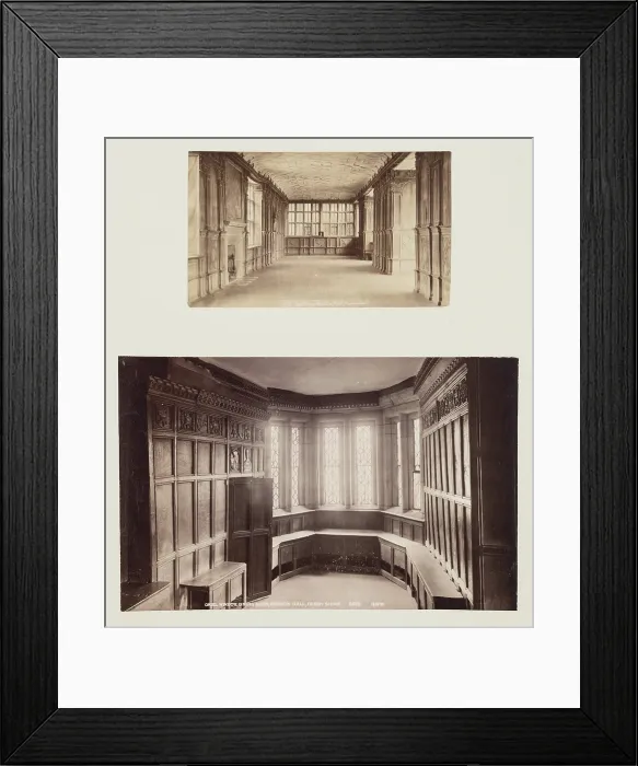 Framed Print : Ballroom and Oriel Window in the Dining Room, Haddon Hall, Derbyshire, between 1870 and 1880. Creator: George Washington Wilson Framed Print : Ballroom and Oriel Window in the Dining Room, Haddon Hall, Derbyshire, between 1870 and 1880. Creator: George Washington Wilson