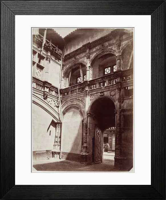 Framed Print : Interior Courtyard, Hotel de Bernuy, Toulouse, between 1850 and 1900. Creator: Unknown Framed Print : Interior Courtyard, Hotel de Bernuy, Toulouse, between 1850 and 1900. Creator: Unknown