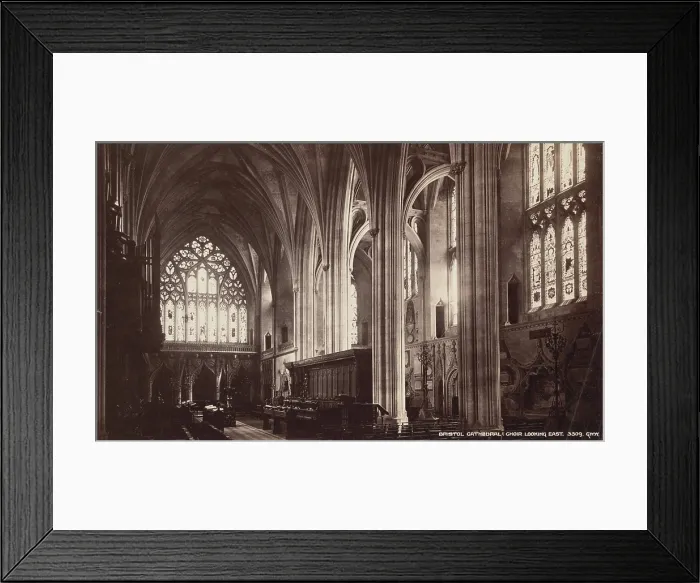 Framed Print : Choir Looking East, Bristol Cathedral, between 1870 and 1880. Creator: George Washington Wilson Framed Print : Choir Looking East, Bristol Cathedral, between 1870 and 1880. Creator: George Washington Wilson