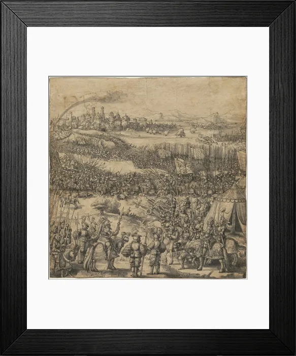 Framed Print : A Battle Scene, between 1529 and 1533. Creator: Melchior Feselen Framed Print : A Battle Scene, between 1529 and 1533. Creator: Melchior Feselen