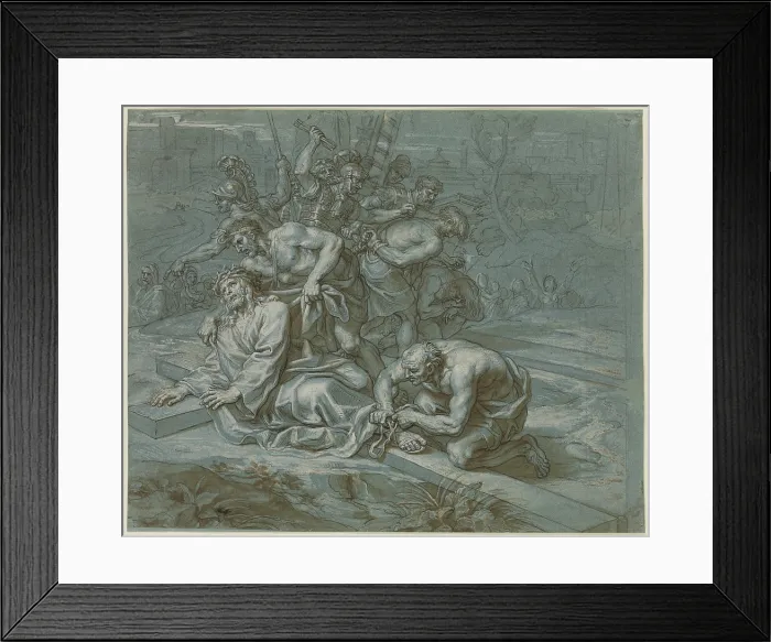 Framed Print : Christ Disrobed on the Cross, c1680. Creator: Michel Ange Corneille Framed Print : Christ Disrobed on the Cross, c1680. Creator: Michel Ange Corneille