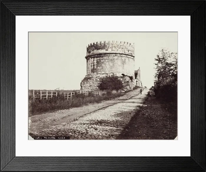 Framed Print : Tomb of Cecilia Metella, Via Appia Antica, Rome, c1860. Creators: Gioacchino Altobelli, Pompeo Molins, Altobelli & Molins Framed Print : Tomb of Cecilia Metella, Via Appia Antica, Rome, c1860. Creators: Gioacchino Altobelli, Pompeo Molins, Altobelli & Molins