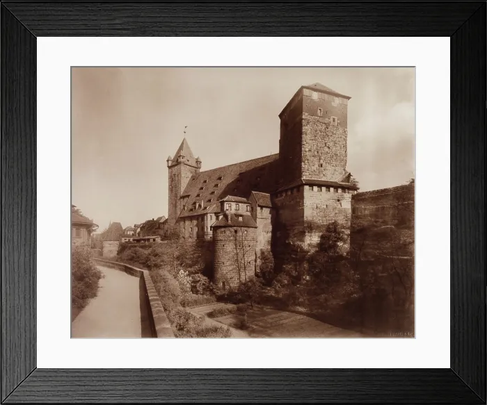 Framed Print : Castle at Nuremberg, between 1880 and 1890. Creator: Adolphe Braun Framed Print : Castle at Nuremberg, between 1880 and 1890. Creator: Adolphe Braun