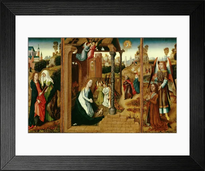 Framed Print : Nativity, 15th century. Creator: Master of the Legend of Saint Ursula