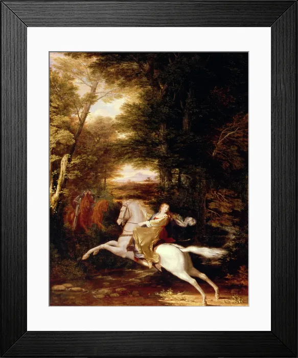Framed Print : The Flight of Florimell, 1819. Creator: Washington Allston Framed Print : The Flight of Florimell, 1819. Creator: Washington Allston
