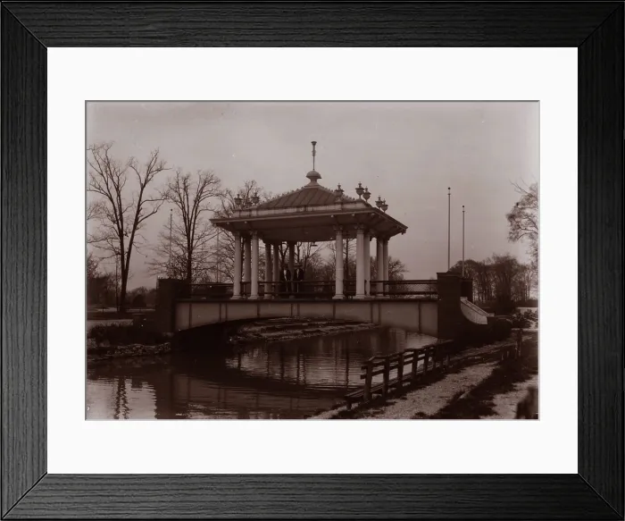 Framed Print : Untitled (Belle Isle band shell, Detroit, Michigan), between 1910 and 1935, printed c1975. Creator: Wendell Hotter