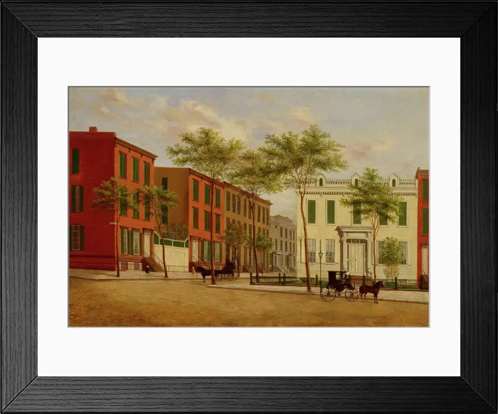 Framed Print : Street in Brooklyn, between 1880 and 1890. Creator: Unknown Framed Print : Street in Brooklyn, between 1880 and 1890. Creator: Unknown