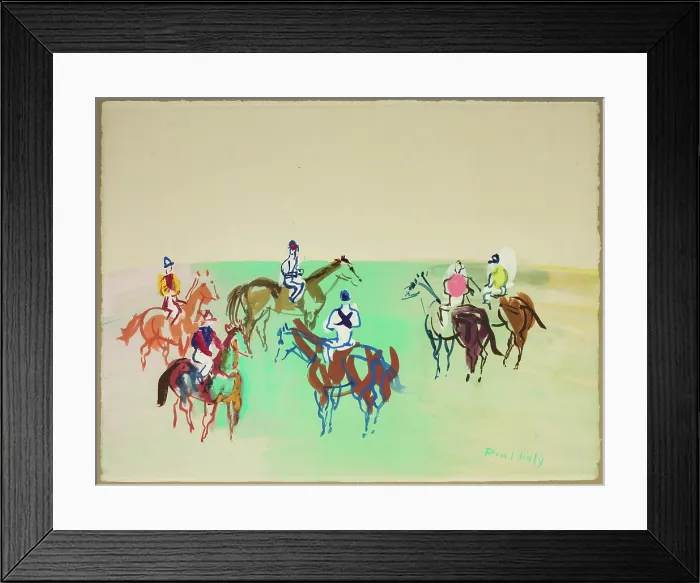 Framed Print : Race Course, 20th century. Creator: Raoul Dufy Framed Print : Race Course, 20th century. Creator: Raoul Dufy