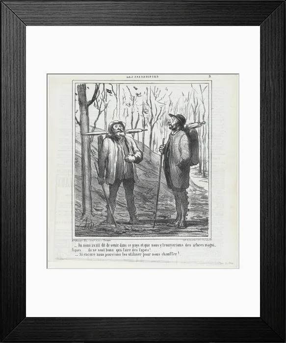 Framed Print : On nous avait dit de venir dans ce pays... 1864. Creator: Honore Daumier Framed Print : On nous avait dit de venir dans ce pays... 1864. Creator: Honore Daumier