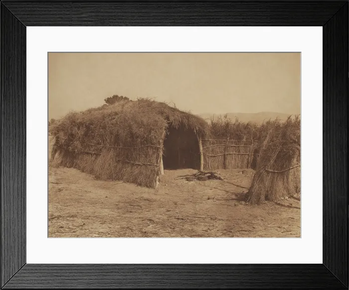 Framed Print : Gahuilla House in Desert, 1924. Creator: Edward Sheriff Curtis Framed Print : Gahuilla House in Desert, 1924. Creator: Edward Sheriff Curtis