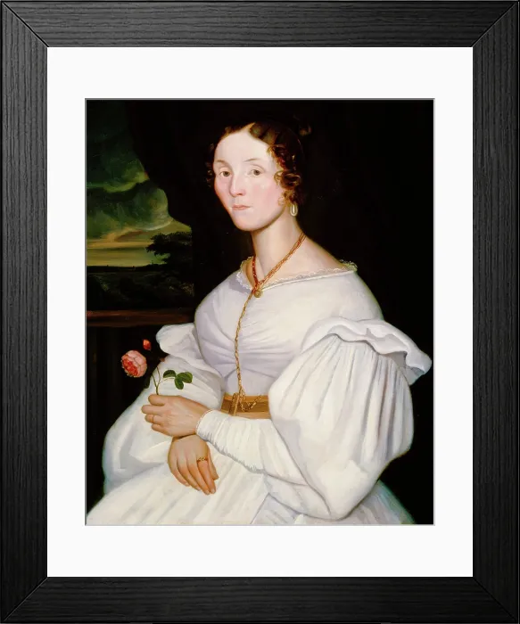 Framed Print : Seated Woman, between 1830 and 1840. Creator: Unknown Framed Print : Seated Woman, between 1830 and 1840. Creator: Unknown