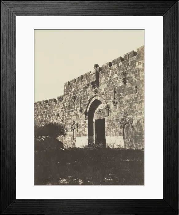 Framed Print : Jerusalem, Porte de David, between 1850 and 1854, printed between 1854 and 1856. Creator: Auguste Salzmann Framed Print : Jerusalem, Porte de David, between 1850 and 1854, printed between 1854 and 1856. Creator: Auguste Salzmann