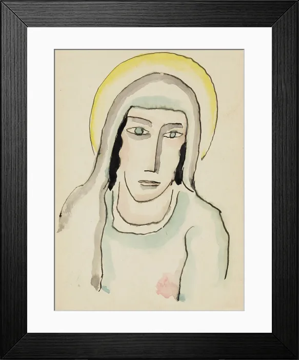 Framed Print : Head of a Saint, 1925. Creator: Alexei Jawlensky Framed Print : Head of a Saint, 1925. Creator: Alexei Jawlensky
