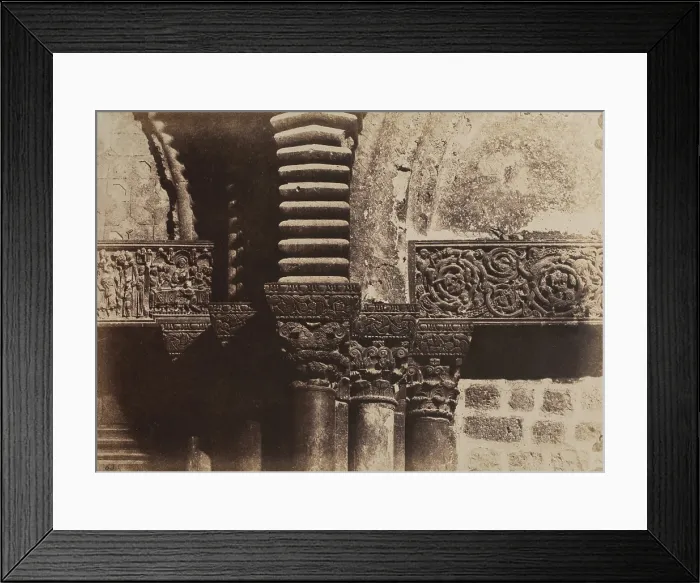 Framed Print : Jerusalem, Saint Sepulcre, Details of Capitals, 1854. Creator: Auguste Salzmann Framed Print : Jerusalem, Saint Sepulcre, Details of Capitals, 1854. Creator: Auguste Salzmann