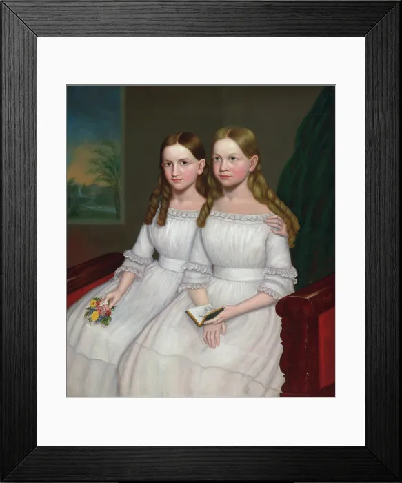 Framed Print : Dennison Sisters, c1845. Creator: Unknown Framed Print : Dennison Sisters, c1845. Creator: Unknown