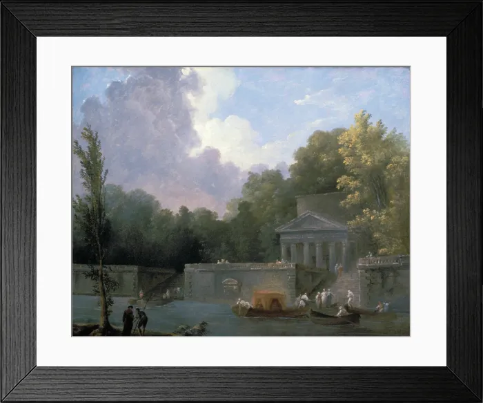 Framed Print : Park Scene, 18th century. Creator: Hubert Robert Framed Print : Park Scene, 18th century. Creator: Hubert Robert