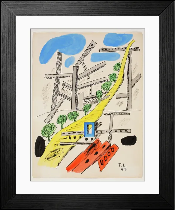 Framed Print : Metropolitan, between 1881 and 1955. Creator: Fernand Leger Framed Print : Metropolitan, between 1881 and 1955. Creator: Fernand Leger