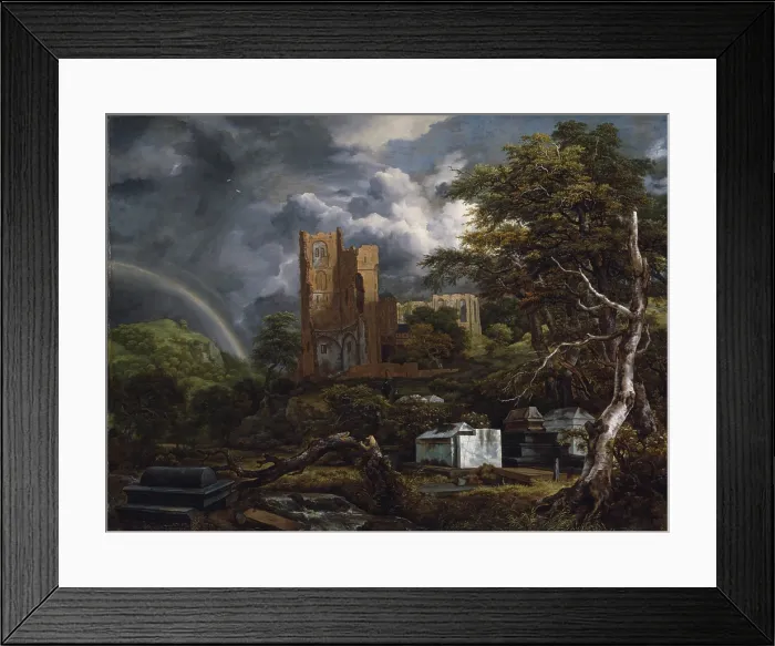 Framed Print : The Jewish Cemetery, 1654 or 1655. Creator: Jacob van Ruisdael Framed Print : The Jewish Cemetery, 1654 or 1655. Creator: Jacob van Ruisdael