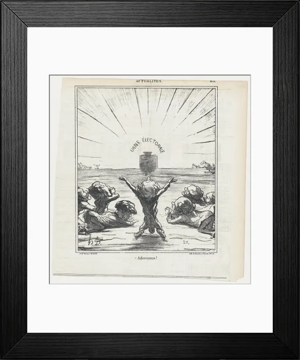 Framed Print : Adoremus!, 1869. Creator: Honore Daumier Framed Print : Adoremus!, 1869. Creator: Honore Daumier