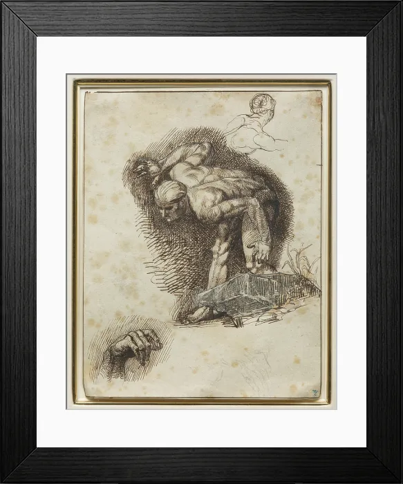 Framed Print : Climbers, between 1791 and 1824. Creator: Theodore Gericault Framed Print : Climbers, between 1791 and 1824. Creator: Theodore Gericault