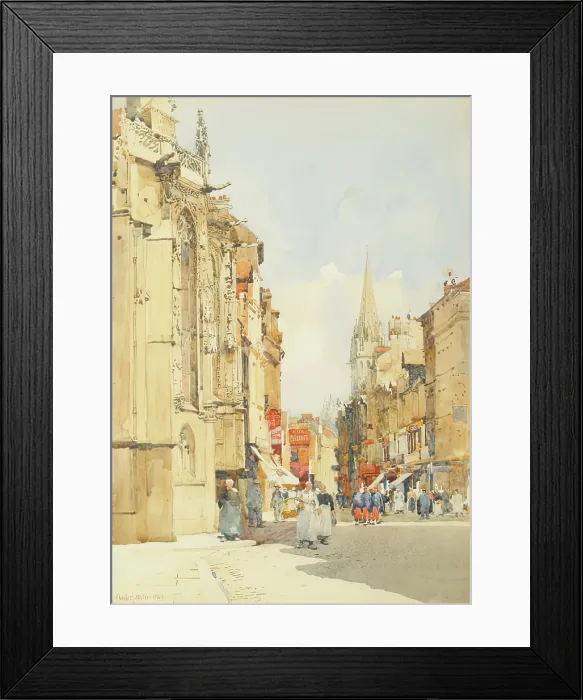 Framed Print : Rue Saint Pierre, Caen, 1908. Creator: Charles John Watson Framed Print : Rue Saint Pierre, Caen, 1908. Creator: Charles John Watson