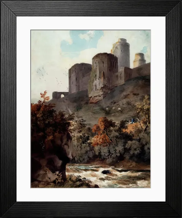 Framed Print : Castle above a Torrent, c1830. Creator: Cornelius Varley Framed Print : Castle above a Torrent, c1830. Creator: Cornelius Varley