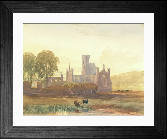 Framed Print : Ruins of an Abbey - Evening, c1820s-1840s. Creator: David Cox the Elder Framed Print : Ruins of an Abbey - Evening, c1820s-1840s. Creator: David Cox the Elder