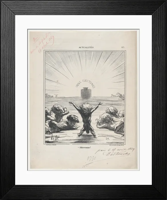 Framed Print : Adoremus!, 1869. Creator: Honore Daumier Framed Print : Adoremus!, 1869. Creator: Honore Daumier