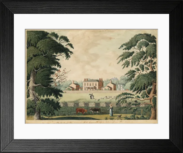 Framed Print : Belle Vue, the Seat of Robert Reynolds, Esquire taken from the East, 19th century. Creator: Catherine Reynolds Framed Print : Belle Vue, the Seat of Robert Reynolds, Esquire taken from the East, 19th century. Creator: Catherine Reynolds