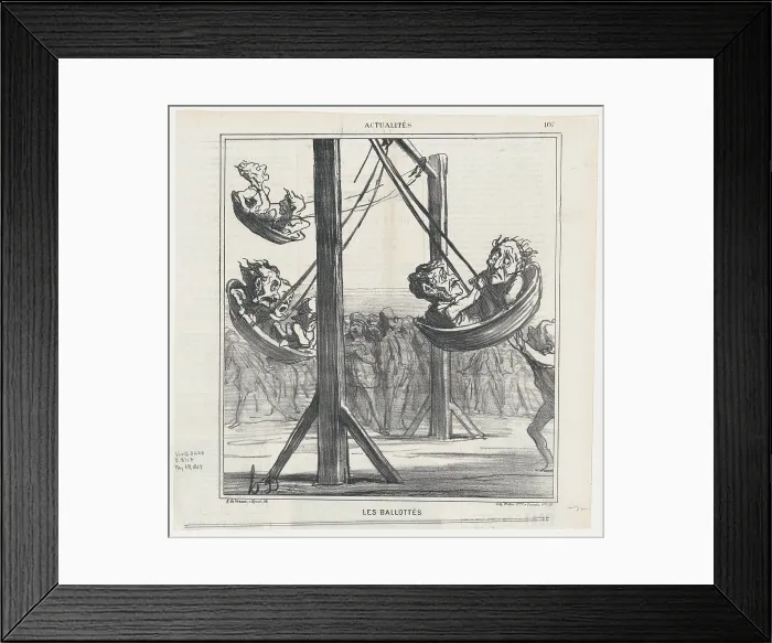Framed Print : Les Ballottes, 1869. Creator: Honore Daumier Framed Print : Les Ballottes, 1869. Creator: Honore Daumier