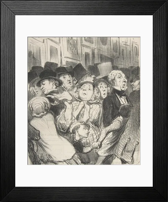 Framed Print : Le Public au Salon - un jour ou l'on ne paye pas, 1852. Creator: Honore Daumier. Le Public au Salon - un jour ou l'on ne paye pas, 1852. Creator: Honore Daumier Framed Print : Le Public au Salon - un jour ou l'on ne paye pas, 1852. Creator: Honore Daumier. Le Public au Salon - un jour ou l'on ne paye pas, 1852. Creator: Honore Daumier