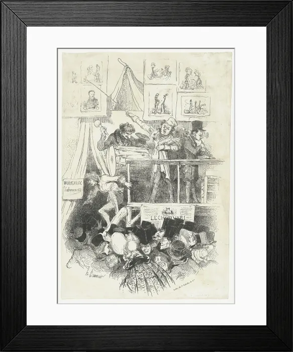 Framed Print : Parade du Charivari, 1839. Creator: Honore Daumier Framed Print : Parade du Charivari, 1839. Creator: Honore Daumier