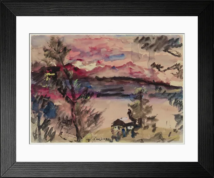 Framed Print : Pink Clouds, Walchensee, 1921. Creator: Lovis Corinth Framed Print : Pink Clouds, Walchensee, 1921. Creator: Lovis Corinth