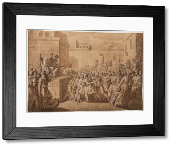 Framed Print : Scene from Roman History, c1812. Creator: Bartolomeo Pinelli Framed Print : Scene from Roman History, c1812. Creator: Bartolomeo Pinelli