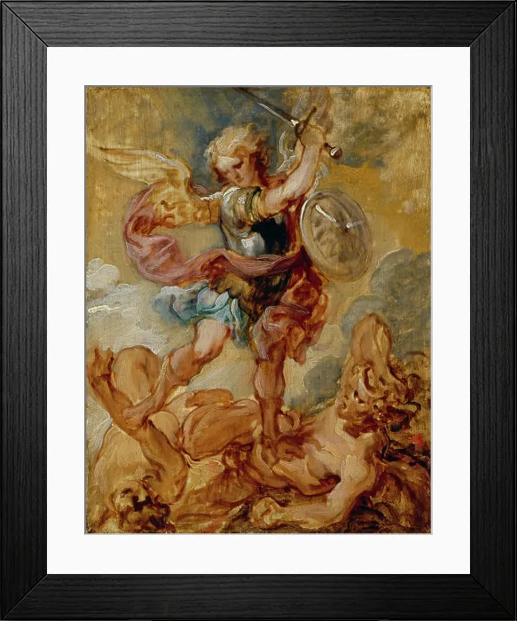 Framed Print : Saint Michael, between 1648 and 1649. Creator: Lucas Franchoys the Younger Framed Print : Saint Michael, between 1648 and 1649. Creator: Lucas Franchoys the Younger