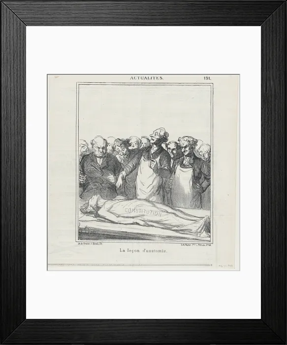 Framed Print : La lecon d'anatomie, 1869. Creator: Honore Daumier. La lecon d'anatomie, 1869. Creator: Honore Daumier Framed Print : La lecon d'anatomie, 1869. Creator: Honore Daumier. La lecon d'anatomie, 1869. Creator: Honore Daumier