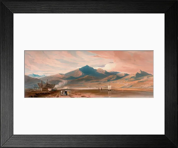 Framed Print : View of Snowdon from Taquin Ferry, 1798 - 1802. Creator: John Varley I Framed Print : View of Snowdon from Taquin Ferry, 1798 - 1802. Creator: John Varley I