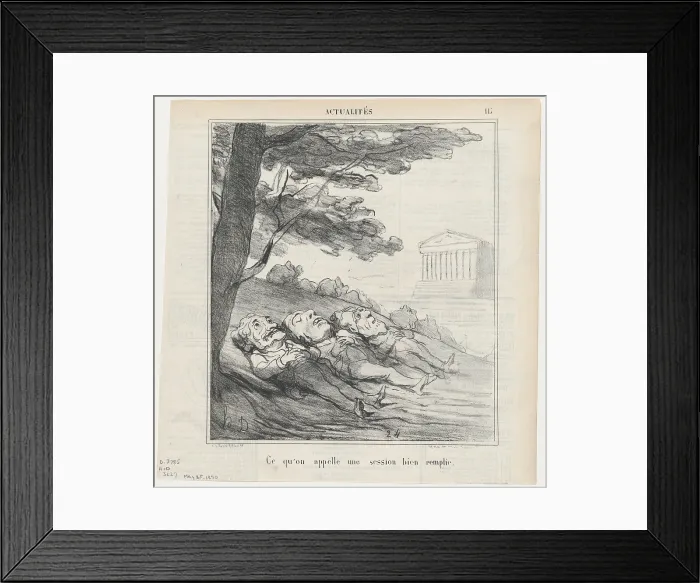 Framed Print : Ce qu'on appelle une session bien remplie, 1870. Creator: Honore Daumier. Ce qu'on appelle une session bien remplie, 1870. Creator: Honore Daumier Framed Print : Ce qu'on appelle une session bien remplie, 1870. Creator: Honore Daumier. Ce qu'on appelle une session bien remplie, 1870. Creator: Honore Daumier