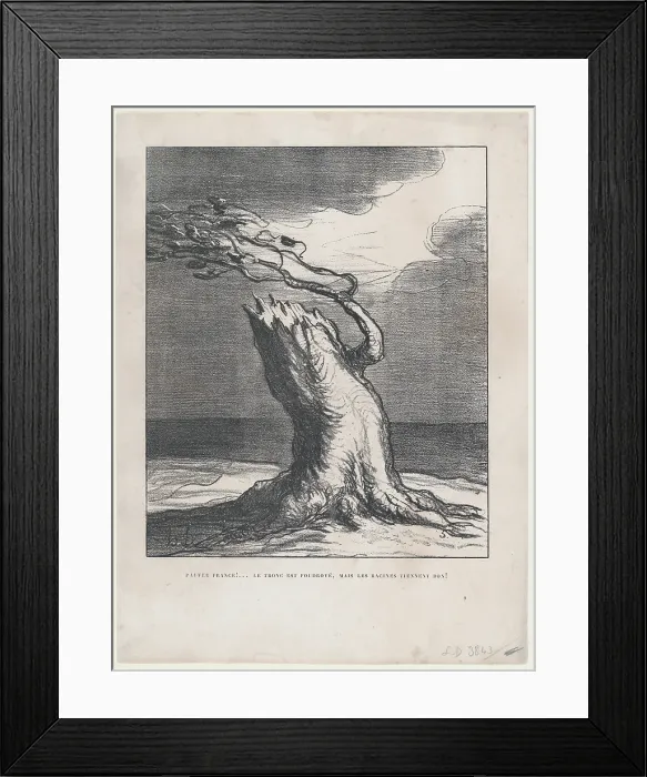 Framed Print : Pauvre France!, 1871. Creator: Honore Daumier Framed Print : Pauvre France!, 1871. Creator: Honore Daumier