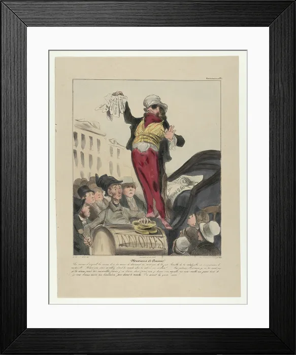 Framed Print : Plate 7: Messieurs et Dames!, 1838. Creator: Honore Daumier Framed Print : Plate 7: Messieurs et Dames!, 1838. Creator: Honore Daumier