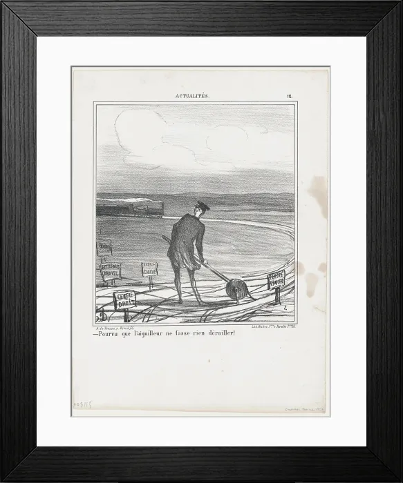 Framed Print : Pourvu que l'aiguilleur ne fasse rien derailler!, 1870. Creator: Honore Daumier. Pourvu que l'aiguilleur ne fasse rien derailler!, 1870. Creator: Honore Daumier Framed Print : Pourvu que l'aiguilleur ne fasse rien derailler!, 1870. Creator: Honore Daumier. Pourvu que l'aiguilleur ne fasse rien derailler!, 1870. Creator: Honore Daumier