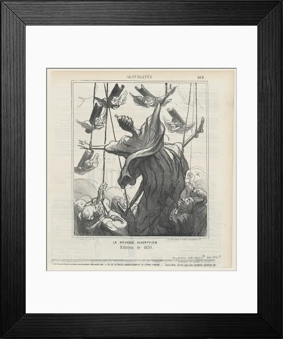 Framed Print : La Nouvelle Assomption, 1870. Creator: Honore Daumier Framed Print : La Nouvelle Assomption, 1870. Creator: Honore Daumier