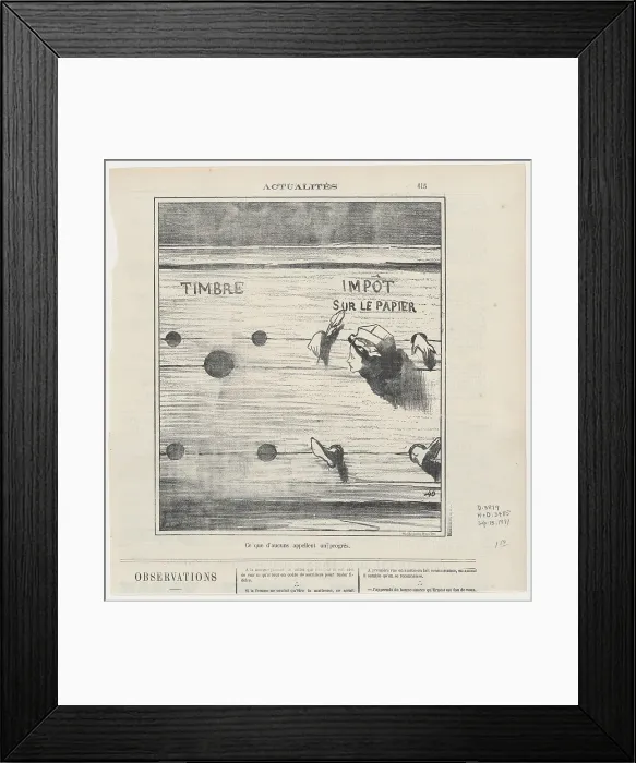 Framed Print : Ce que d'aucuns appellent un progres, 1871. Creator: Honore Daumier. Ce que d'aucuns appellent un progres, 1871. Creator: Honore Daumier Framed Print : Ce que d'aucuns appellent un progres, 1871. Creator: Honore Daumier. Ce que d'aucuns appellent un progres, 1871. Creator: Honore Daumier